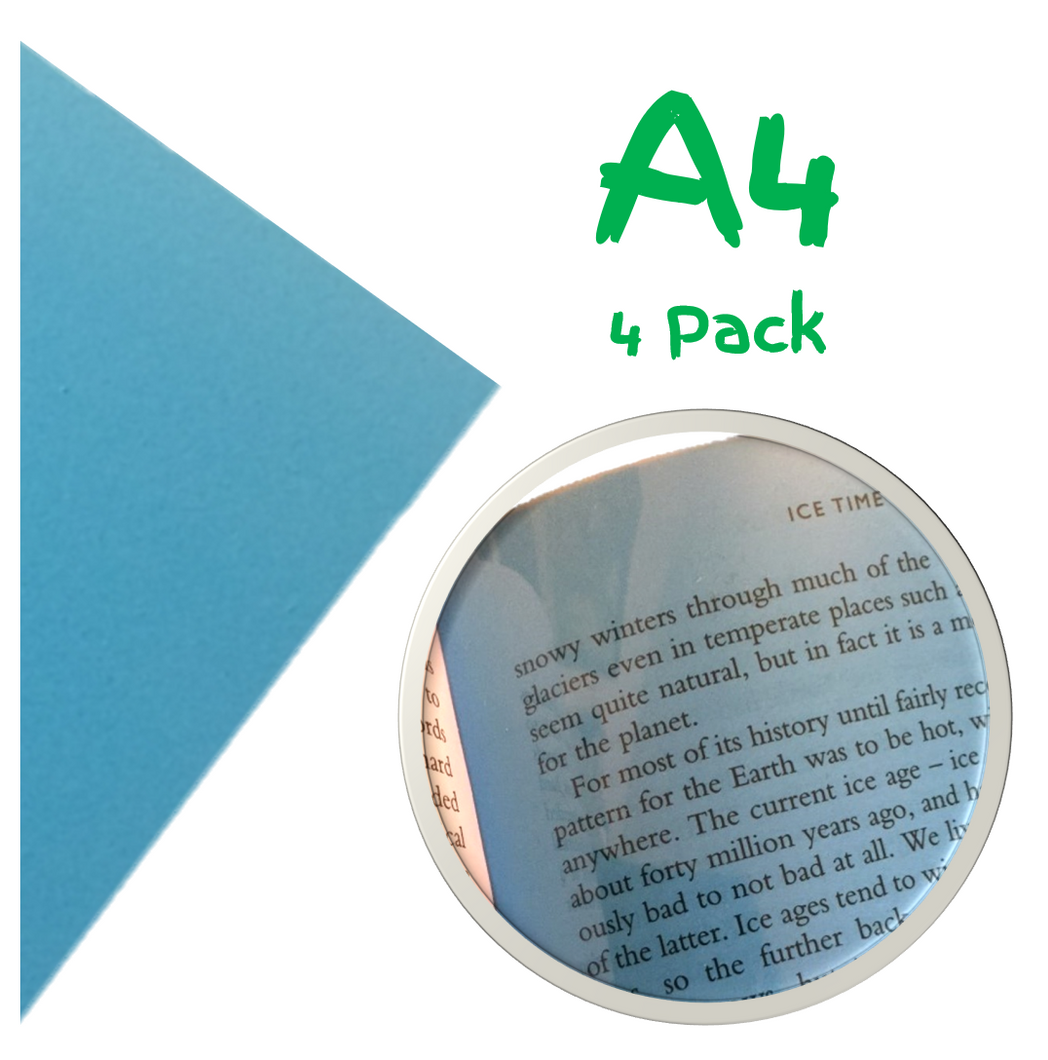 A4 Blue Pack - 4 Sheets