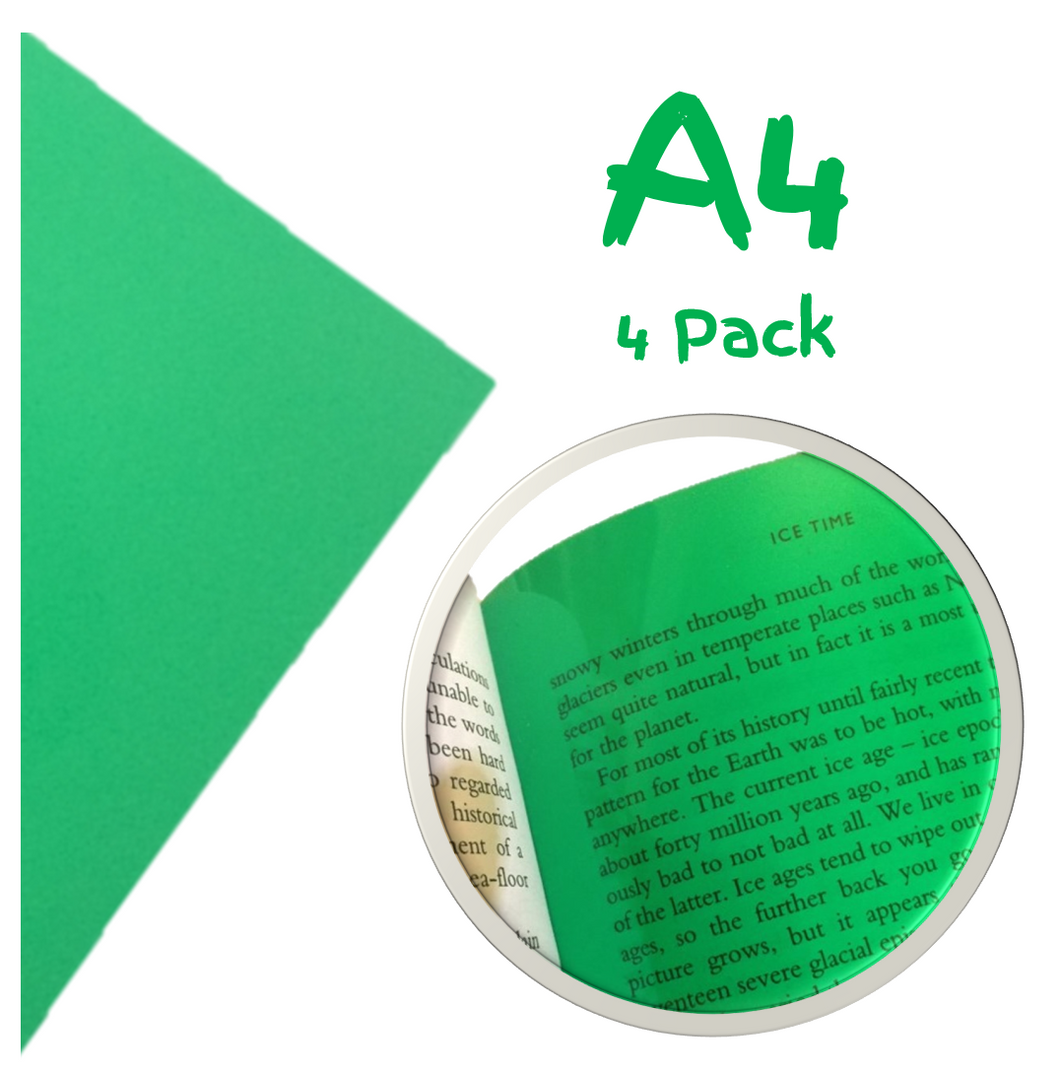 A4 Green Pack - 4 Sheets