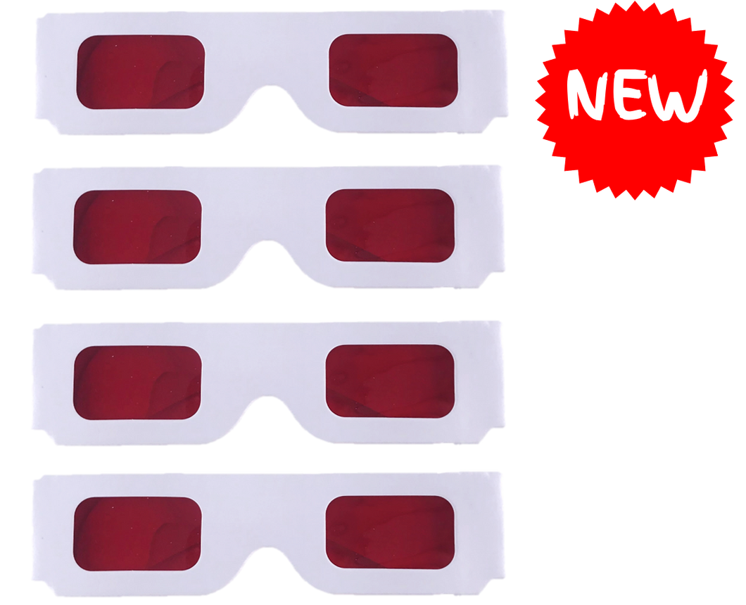 Coloured Overlay Glasses - Red Pack of 4