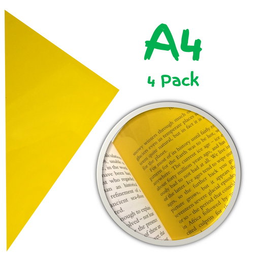 A4 Yellow Pack - 4 Sheets